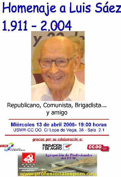 HOMENAJE A LUIS SAEZ