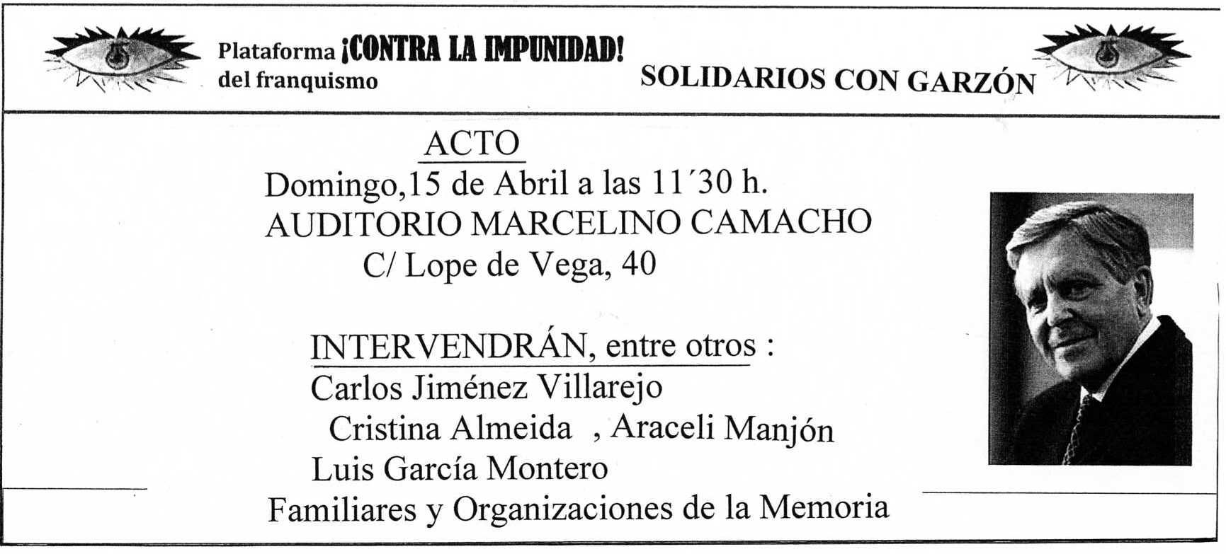 acto contra la impunidad del franquismo